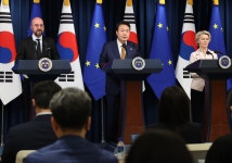 한-EU 정상 공동성명 채택 “그린·보건·디지털 3대 파트너십 강화”(종합)