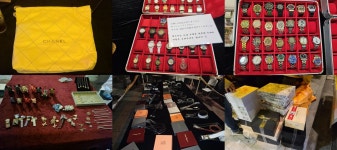특허청 상표경찰, 동대문 노란천막 집중 단속…해외 명품 짝퉁상품 1230점 압수
