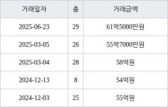 서울 도곡동 타워팰리스1차 174㎡ 61억5000만원에 거래