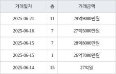 서울 옥수동 옥수파크힐스아파트 115㎡ 29억9000만원에 거래