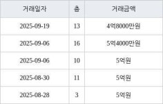 수원 화서동 화서역 블루밍푸른숲아파트 59㎡ 4억8000만원에 거래