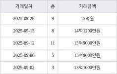 서울 도화동 도화현대홈타운 113㎡ 15억원에 거래
