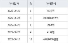 서울 서초동 서초삼풍 130㎡ 45억원에 거래