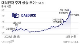 AI 테마로 200% 급등한 대덕전자… ‘과열주의보’에 주가 휘청