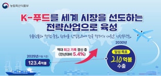 정부, K-푸드 수출 2030년 210억달러 목표… 올해의 1.7배 수준으로