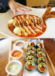 찍어먹는 김밥과 대왕 떡볶이로 든든한 한끼 챙기세요