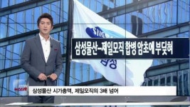 삼성물산-제일모직 합병, 암초에 부딪혔다