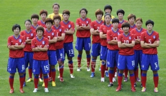[포토] 런던 올림픽 진출을 노리는 여자 축구 국가대표팀