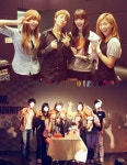엠버, 에프엑스 멤버들과 생일파티 인증샷