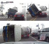 서산 레미콘 사고 ‘신호 대기 중이던 차 덮쳐, 3명 사망’