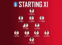 한국 스페인 전 선발 라인업 발표 ‘황의조 원 톱 낙점’
