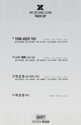 크나큰, 새 싱글 ‘그래비티’ 트랙리스트+스포일러 공개