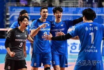 우리카드, 대한항공 잡고 6연승! [포토]