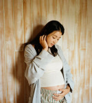강소라, 똑 닮은 첫째와 둘째 만삭 화보…모녀의 미모 케미 [DA]