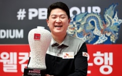 프로당구 원년멤버 조건휘 첫 우승 “7세트 하이런 9점 너무 좋았다”