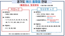 오산시, 경기도 시내버스 파업 대비 비상수송대책 마련