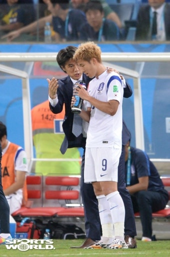 [SW포토] 홍명보 감독, '러시아전 손흥민에게 특별한 지시'