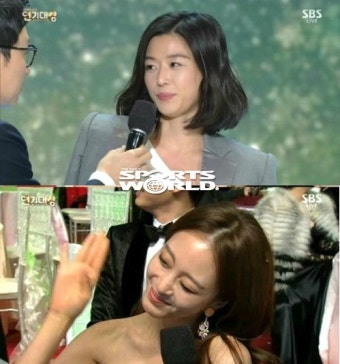 SBS 연기대상 전지현-한예슬, 남편과 연인 테디를 향한 애교 장전