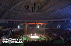 [SW포토] 프로레슬링 경기 펼쳐진 장충체육관