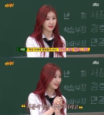 ‘아는형님’ ITZY 채령 “친언니 이채연과의 무대…부담감 컸다”