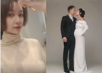 ‘둘째 임신’ 황정음, 이영돈과 만삭 화보…‘입술 쭉’ 신혼부부 느낌 [스타샷]