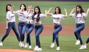[SW포토]걸그룹 트라이비,'키움 축하공연'