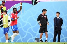 [SW포토]풀러,모리야스 감독 앞에서 주먹불꾼