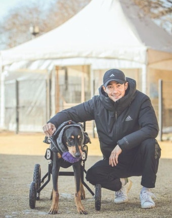 배정남, 전신마비 반려견 벨 근황에 네티즌 뭉클 “장하다 우리 딸”
