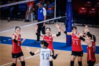 한국 여자배구, 미국전 완패…VNL 무득세트 3연패