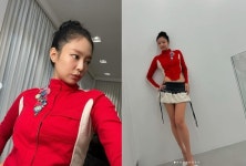 제니, 로우라이즈 완벽 소화…늘씬 각선미