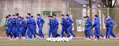 [SW포토]몸 푸는 한국축구대표팀