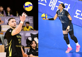‘남녀부 득점왕’ 비예나-실바, 프로배구 V리그 6R MVP 올랐다