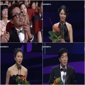 [49th백상]하정우-김민희(영화) 손현주-김희애(TV), 최우수 연기상 수상