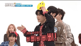 [움짤] ‘주간아이돌’, 대세 아이돌과 함께 새로운 게임 선보였다 #동물농장 스피드 퀴즈