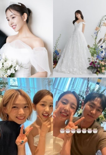 백아연, 8월의 신부됐다…JYP 식구 총출동한 결혼식 현장 공개