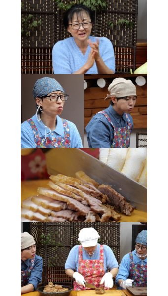 놀면 뭐하니? 유재석X주우재, 급식대가 이미영의 수육에 열광!