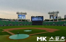 흐린 하늘 텅빈 잠실, 우천취소 [MK포토]