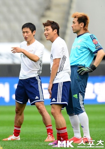 이영표, `수다와 함께하는 훈련` [MK포토]