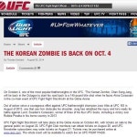 [오피셜] 정찬성, 10월 스웨덴에서 UFC 복귀전