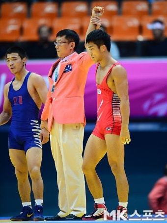 레슬링 김영준 `가볍게 8강 안착했어요` [MK포토]