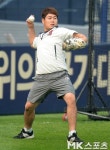 `부상` 양의지, `빨리 회복해야죠` [MK포토]