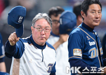14연승 김경문 감독 `내일도 기대하세요` [MK포토]