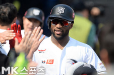 투런포 로하스, 승리를 예감하는 미소 [MK포토]