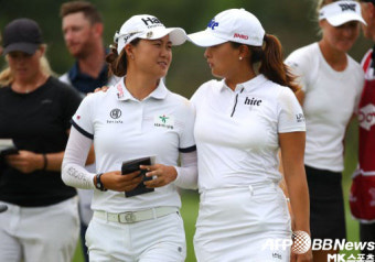 고진영-이민지, LPGA 팀 경기서 준우승