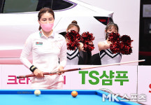 당구 대회장에 치어리더 [MK포토]
