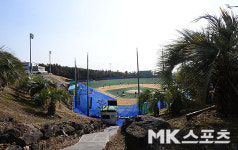 SK 와이번스 강창학 야구장에서 마지막 스프링캠프 [MK포토]