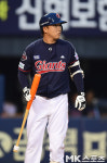 정훈 삼진 판정에 불만 [MK포토]