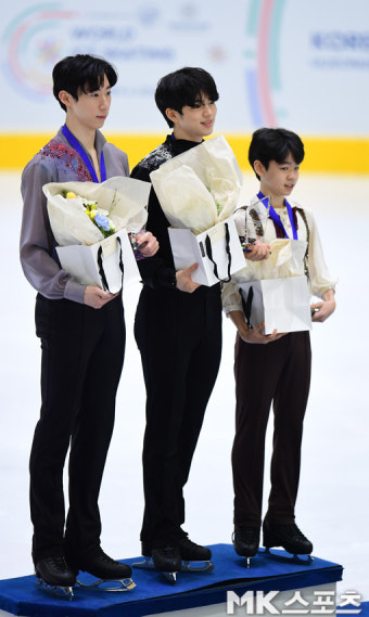 차준환-이시형-서민규 ‘은반 위 영광의 얼굴들’ [MK포토]