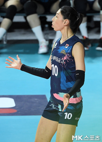 김연경 ‘상대 자극하는 댄스 세리머니’ [MK포토]