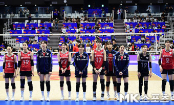 여자배구대표팀 ‘패했지만 최선을 다했어요’ [MK포토]